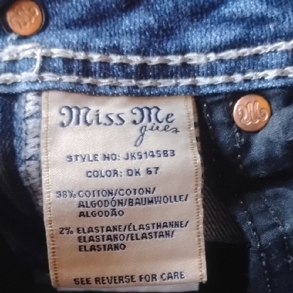Miss Me Kids Blue Jeans with Embellished Pocket - Picture 3 of 4